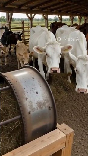 DIY Hay Feeder Machine for Cows | Smart Farm Hack! #Shorts