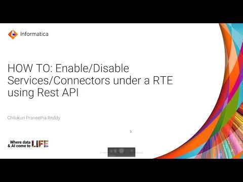 How to Enable/Disable Services/Connectors under Runtime Environment using Rest API