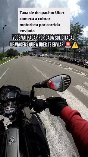 A Taxa de Despacho da Uber é um novo modelo de cobrança que está sendo testado pela plataforma na Europa, no qual o motorista passa a ser cobrado por cada solicitação de viagem enviada para o seu celular, mesmo que ele decida não aceitá-la. Até o momento, o sistema está em fase de testes e não há previsão ou anúncio oficial de implantação no Brasil. #uber #ubermoto #99 #99moto