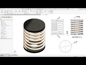 Rocker Arm Valve Spring : Solidworks Tutorial | Exercise No. 32