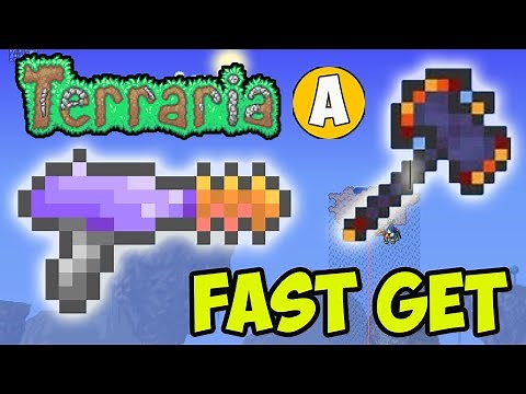 Terraria how to get Space Gun (EASY) | Terraria how to get Meteor Hamaxe (EASY)