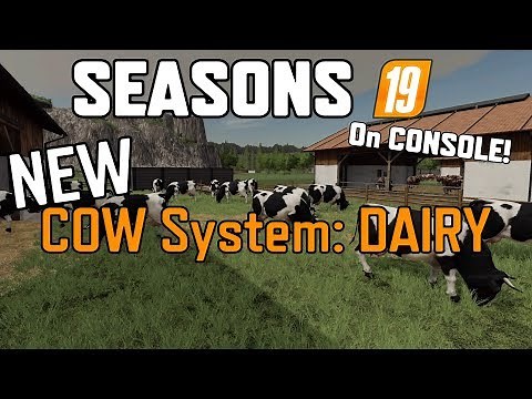 SEASONS 19 On CONSOLE (NEW COW System: DAIRY) Farming Simulator 19 PS4 (Tutorial)