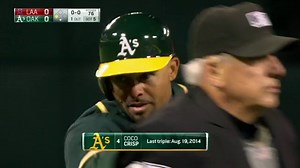 Crisp's stand-up triple