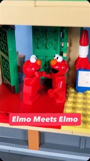 Silly Street on Instagram: "Elmo Meets Elmo #lego #muppets #backtothefuture #elmo #parody"