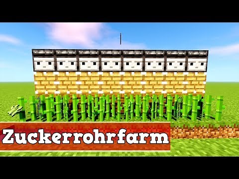 Wie baut man eine automatische Zuckerrohrfarm in Minecraft | Minecraft Zuckerrohrfarm bauen deutsch