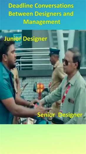 Deadline conversations between designers and management be like… 😅 From “urgent changes” to “last-minute revisions,” every designer knows this struggle. Creative life isn’t just about design — it’s about deadlines, feedback loops, and managing expectations while still delivering quality work. Tag a designer who relates to this daily design life! 🎨🔥 designer life, graphic designer reel, creative agency life, deadline pressure, client revisions, design struggle, junior designer vs senior design