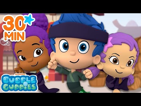 30 MINUTES of the Bubble Guppies Being Ninjas 💥 | Nick Jr. | ‪@BubbleGuppies‬