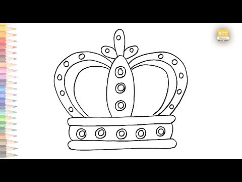 King crown drawing easy | How to draw A Crown simply step by step | Outline drawings | art janag