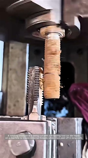 Cutting Clean External Threads on a Rotating Shaft