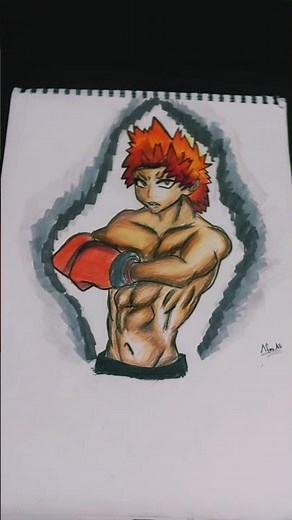 kirishima's drawing|Afaz paintz|anime|doms super soft●colour pencil|touch alcohol○marker