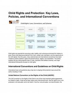 Child Rights and Protection_ Key Laws, Policies, and International Conventions - SlideServe