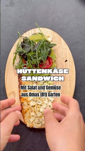 Hüttenkäse Sandwich mit Salat & Gemüse aus Oma & Mamas Garten #siebenbürgersachsen