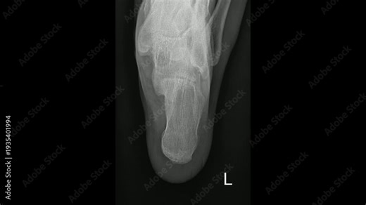 Calcaneus axial view X ray animation – heel bone radiography video