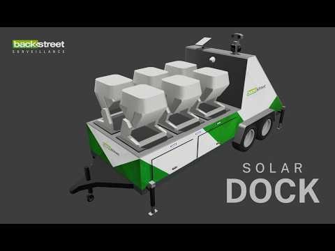 Drone Hive - SolarDock is a self-sufficient platform for a hive of surveillance drones..anywhere