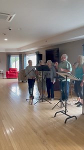 The Ruby vocal trio singing, I’ll Fly Away, today with Wilson Day! 💎🎤🎶 | Pleasantview Manor