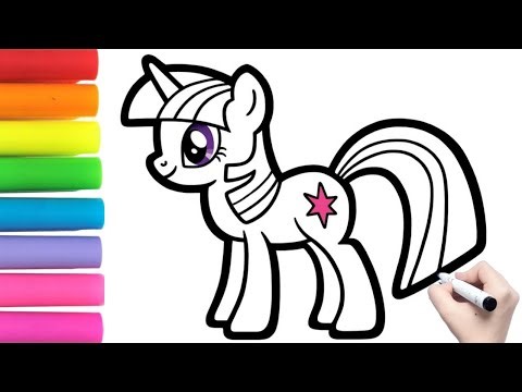 How to Draw My Little Pony Twilight Sparkle Cute Step by step/ cartoon Disney Drawing