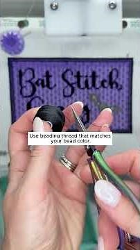 Needlepoint beading tutorial: How to brick bead