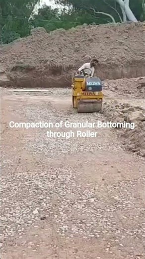 Using Roller for compaction of Granular Bottoming