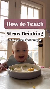 👶🏼 At 6 months you can start offering your baby water, breastmilk or formula in an open or straw cup. If your baby is struggling to use a straw, here’s a trick: 🥤Put a straw in the liquid 🥤Cover the top of the straw with your finger to hold the liquid in the straw 🥤Put the straw in baby’s mouth and slowly release the liquid 🥤Repeat this, but now wait until baby begins sucking on the straw, then release the liquid 🥤Continue this several times until baby has it down! Looking for the best st