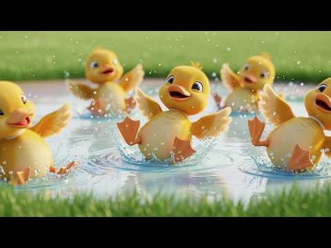 Танцующие утята в луже 🦆💦🎵 | Мультфильм для детей и весёлые брызги