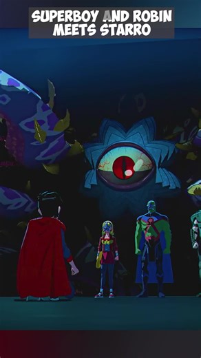 Superboy and Robin Team Up Against Starro