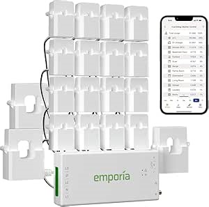 Emporia Vue 3 Commercial 3-Phase Smart Energy Monitor - Business and Home Automation Device with Real Time Electricity Usage Monitor, Power Consumption Meter, Solar and Net Metering