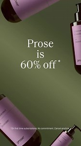 SURPRISE: Get 60% OFF your first Prose order when you click today!* 🎯 Formulas made for your hair goals ⭐️ 600,000 5-star Prose product reviews** on Review & Refine® 😊 The Prose Promise™: Love your first order (or it’s on us) 🤳 Take the consultation to get your custom routine 💇‍♀️ For soft, shiny hair, frizz control, and more *when you subscribe. No commitment. Cancel anytime. ** https://prose.com/reviews | Prose