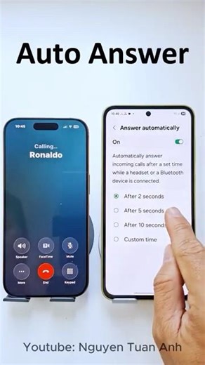 Set auto answer on samsung