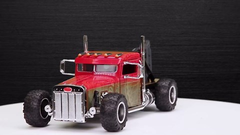Jada Fast & Furious Presents: Hobbs & Shaw Hobbs' 1:24 Custom Peterbilt Truck Die-cast Car, Toys for Kids and Adults
