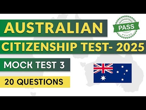 2025 AUSTRALIAN CITIZENSHIP TEST – MOCK TEST 3 | 20 QUESTIONS YOU MUST KNOW