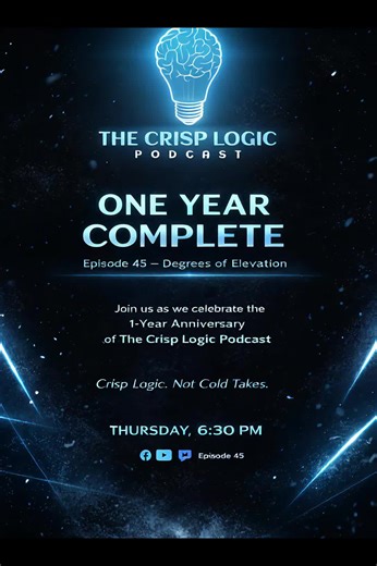 One year of consistency. No shortcuts. No gimmicks. Episode 45 = Year One Complete: Degrees of Elevation 🧊🔥 NBA trade pressure 👀 Super Bowl picks 🏈 Kendrick Lamar 🐐 Black History Month ✊🏾 Year Two just getting started. @J. Mitch @ZayKeepIt100 @Cowboy With Dreads #TheCrispLogicPodcast #Podcast #NBA #NFL #Music