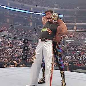 Eddie Guerrero and Rey Mysterio battling it out at WrestleMania 21. Iconic. 🐐🐐 #WWEonNetflix #WrestleMania #WWE | WWEonNetflix
