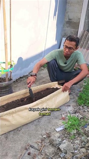 Gardening with a rectangular planter bag #janurinurhidayat #gardening