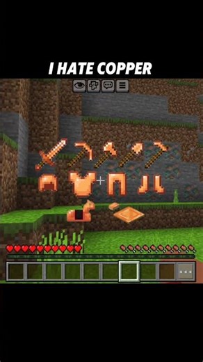I hate copper in Minecraft #shorts #trending