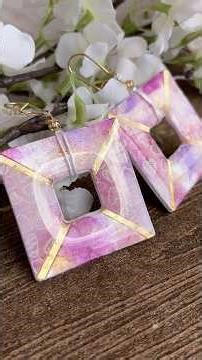 Have you tried this Acrylic Paint Effect on Polymer Clay? - Cute Valentines Day Earrings