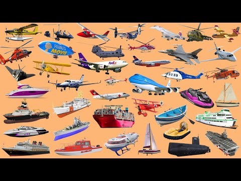 Aircraft Compilation - Airplanes for kids - Water Vehicles - Boats & Ships Aircraft - Picture Show