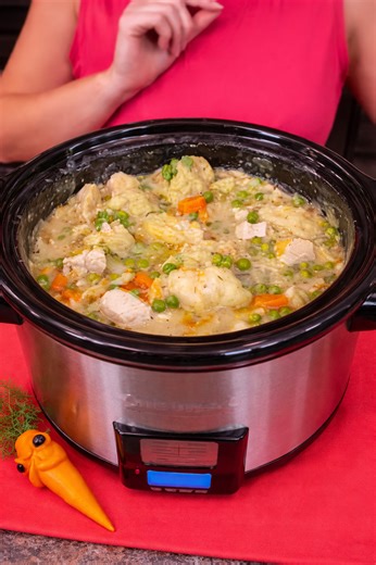 Crockpot chicken and dumplings made simple