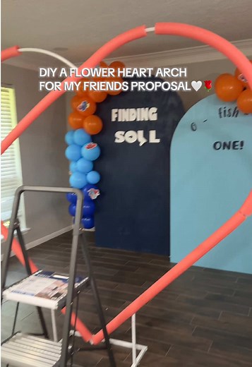 DIY Flower Heart Arch for Proposal Celebration