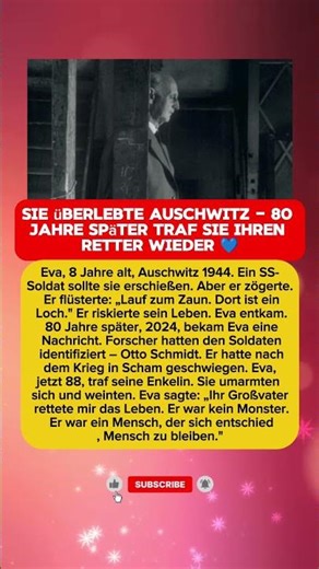Sie überlebte Auschwitz – 80 Jahre später traf sie ihren Retter wieder 💙