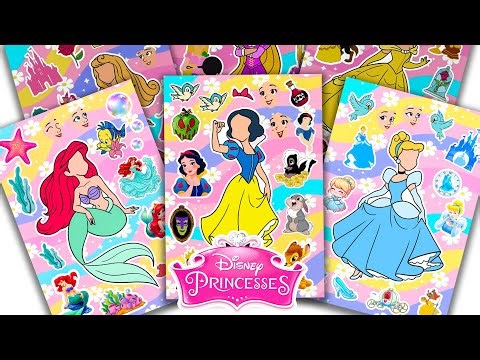 [PAPER DIY] Sticker Disney Princess 👑 Snow White, Ariel, Elsa & Anne | Buku Stiker Putri Cantik #108