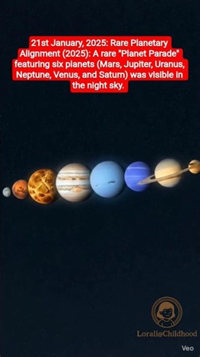Rare Planetary Alignment (2025)|21st January| Mars| Jupiter| Uranus| Neptune|Venus|Saturn|Alignment