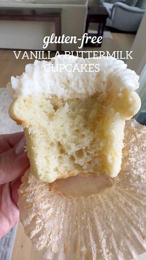 GF Buttermilk Cupcakes! 😍 These gluten-free vanilla buttermilk cupcakes are perfectly light and fluffy, with tall, domed tops. They make the best bakery-style birthday cupcakes! Recipe Here: https://meaningfuleats.com/gluten-free-vanilla-cupcakes/ #glutenfree #glutenfreecupcakes #cupcakerecipe #vanillacupcakes #glutenfreebaking #foodblogger #glutenfrecake