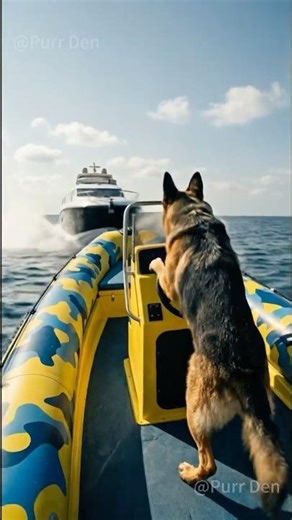 The German Shepherd and the man saved the stranded baby orca #animals #dog#animalrescue