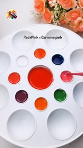 How to create 8 new colors with only Red colors #colormixing #paintmixing #colors #shorts | Painting Concept