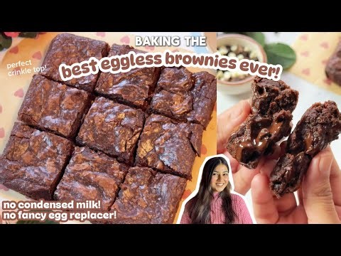 EGGLESS fudgy brownies | no condensed milk | BEST BROWNIE RECIPE