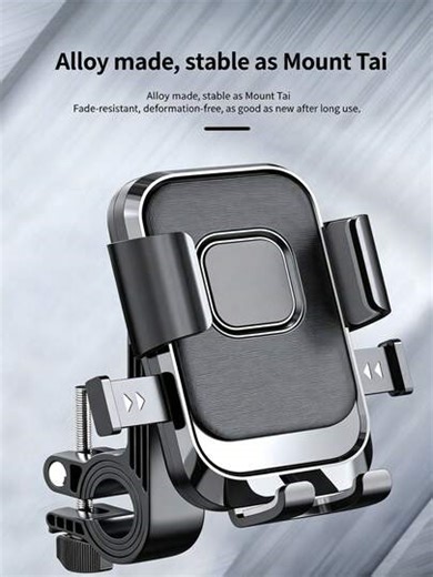 Motorcycle Phone Mount, [1s Auto Lock] Bike Phone Holder For Bicycle, [10s Quick Install] Handlebar Phone Mount, Compatible With IPhone All Cell Phone | SHEIN