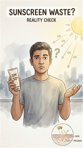 Is Sunscreen Really a Waste? 😳 Sunscreen Waste Aa? Real Skin Damage Truth! #shorts