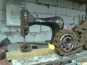 DIY crafts Sewing machine tractor metal steel welding art самоделки трактор