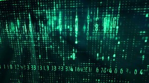 A hacking background with binary and hexdecimal code on a screen.