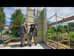 We built a frame house. New technology. Step by step construction process